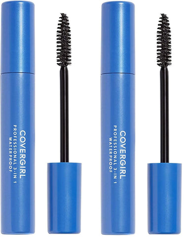 COVERGIRL Professional All-in-One Waterproof Mascara Very Black 225, 1 Count(Pack of 2)