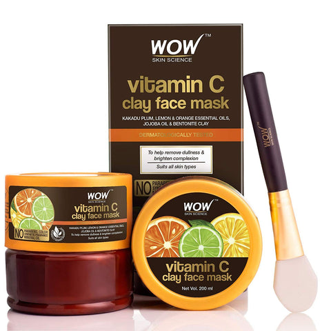 WOW Skin Science Vitamin C Glow Clay Face Mask with Lemon - 200ml