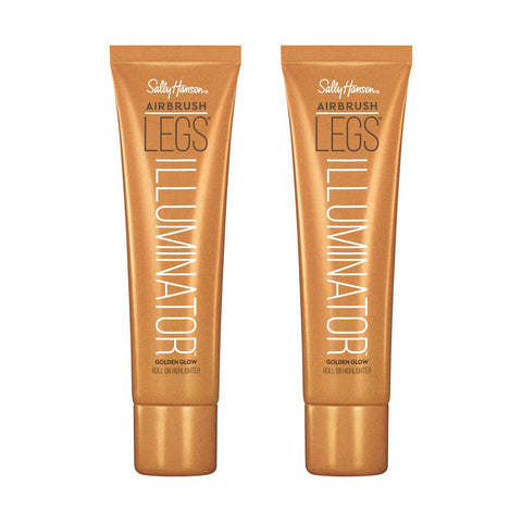 Sally Hansen Airbrush Legs, Illuminator Leg Makeup, Golden Glow 3.3 Oz, Pack of 2