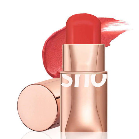 NewBang Blush Stick for Cheeks Makeup,Waterproof Cream Blush Face Stick Multi-Use Lip and Cheek Tint,Matte Finish Lightweight Easy to Blend Natural Cream Blusher Makeup for All Skin Tones-Red
