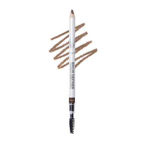 True + Luscious Brow Definer Pencil - Pomade & Powder Combo With Organic Castor Oil - Fills, Shapes Eyebrows - Waterproof - Taupe (Universal)