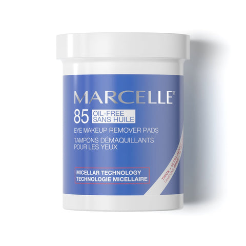 Marcelle Oil-Free Eye Make-Up Remover Pads, Sensitive Eyes, Long-Wearing Makeup Removal, Micellar Technology, Hypoallergenic, Fragrance-Free, Paraben-Free, Alcohol-Free, Cruelty-Free, 85 Pads