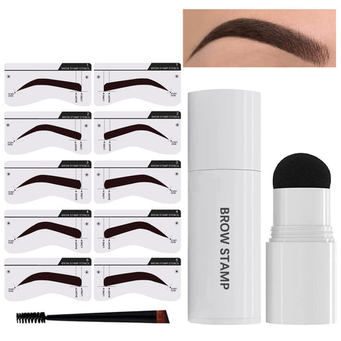 Eyebrow Stamp Stencil Kit Brow Stamp with Reusable Eyebrow Stencil Kit Eye Brow Stamping Kit Eyebrow Stamp Dark Brown