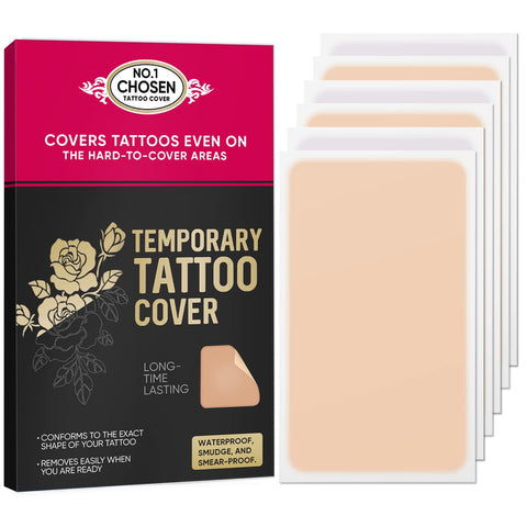 Tattoo Cover Up, Ultra-Thin Flaw Concealer Patch Skin Concealing Tape, Perfect Tattoo Concealer Tape for Tattoo Scar and Birthmarks, Light Color