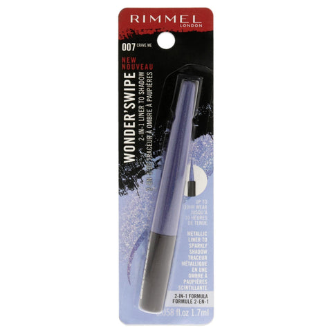 Rimmel London Wonder Swipe 2-in-1 Liner to Shadow - 007 Crave Me Eyeliner Women 0.06 oz