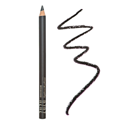 ZUZU LUXE Eye Defining Pencil (Obsidian- Black), Eyeliner Infused with Jojoba Seed Oil, Super Smooth formula glides on to define eyes. Natural, Paraben Free,Vegan, Gluten-free, Cruelty- free,Non GMO, 0.04 oz.