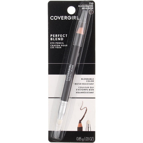CoverGirl Perfect Blend Eye Pencil, Black Brown [110] 0.03 oz (Pack of 3)