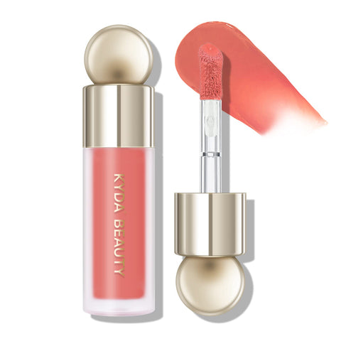 KYDA Liquid Blush, Natural Matte Finish Looking, Dewy Cheek Tint, Moisturizing Lightweight Blendable Feel, Soft Cream Face Blush, by Ownest Beauty-Joy Peach