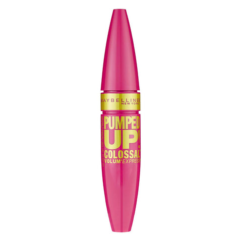 Maybelline New York Volum' Express Pumped Up Colossal Mascara, Washable Formula Infused with Collagen for Up To 16x Lash Volume, Glam Black, 1 Count