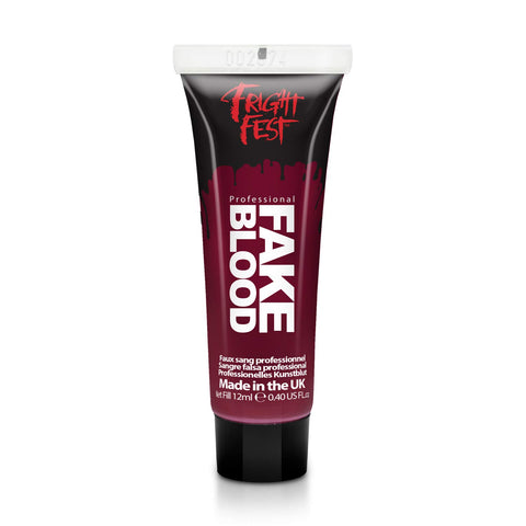 Fake Blood Gel 12ml by Fright Fest- SFX makeup looks great with face blood, liquid latex, white face paint, black face paint, scar wax and spirit gum