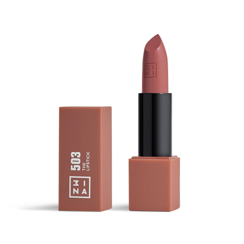 3ina The Lipstick 503 - Outstanding Shade Selection - Matte And Shiny Finishes - Highly Pigmented And Comfortable - Vegan And Cruelty Free Formula - Moisturizes The Lips - Nude Pink - 0.16 Oz