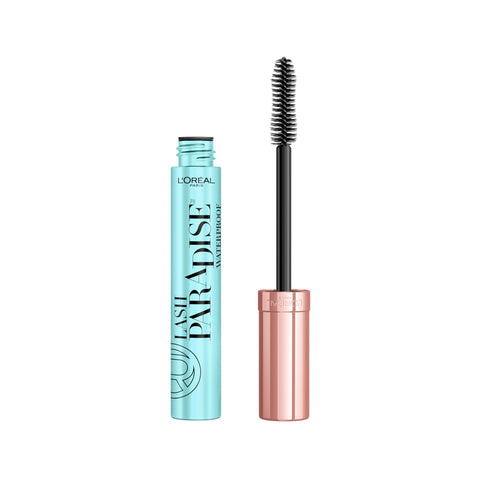 L'Oreal Paris Makeup Lash Paradise Waterproof Mascara, Voluptuous Volume, Intense Length, Feathery Soft Full Lashes, No Smudging, No Clumping, Black, 0.25 Fl Oz (Pack of 1) Packaging May Vary