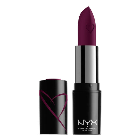 NYX PROFESSIONAL MAKEUP Shout Loud Satin Lipstick, Infused With Shea Butter - Into The Night (Deep Grape)