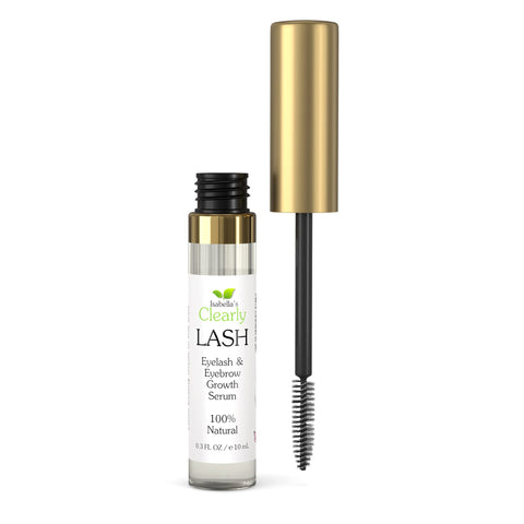 Isabella's Clearly Eyelash Growth Serum with Castor Oil and Vitamin E Oil | Eye Lash Serum Growth for Longer, Fuller and Thicker Lashes | Natural Boost Lash Growth Serum, Paraben Free, Irritation Free, Vegan, Made in USA