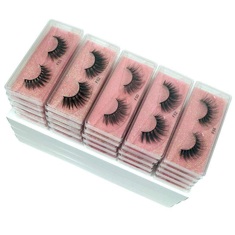 3D Mink Lashes Wholesale 10/20/30/50/100 Pairs Faux Mink Eyelashes Natural False Eyelashes Pack Makeup Fake Lashes In Bulk (Mix 10 pairs)