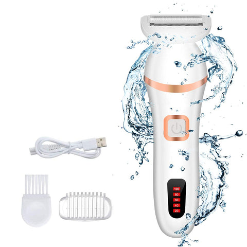 Electric Razor for Women, AWECOT Ladies Electric Shaver Bikini Trimmer, Wet and Dry Body Hair Removal for Legs,Arm,Underarms,Back and Pubic Hair,Painless Cordless Rechargeable Ladies Shaver