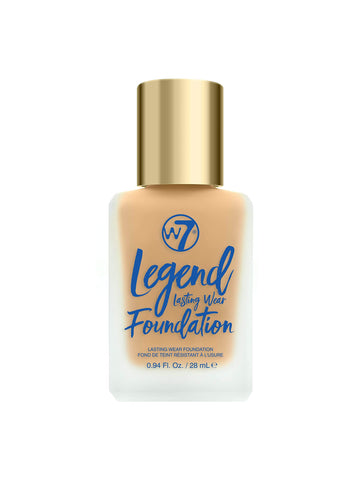 W7 Legend Foundation - Creamy Liquid Foundation for Poreless, Semi-Matte Medium Coverage - 28ml (Butterscotch)