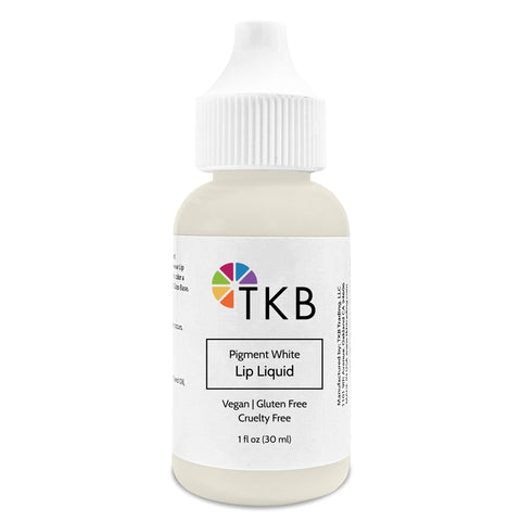 TKB Lip Liquid Color|Liquid Lip Color for TKB Gloss Base, DIY Lip Gloss, Pigmented Lip Gloss and Lipstick Colorant, Moisturizing, Made in USA (1floz (30ml), Pigment White)