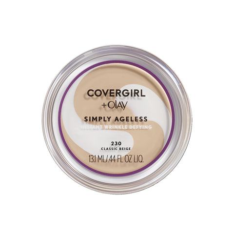 CoverGirl Face Products CoverGirl & Olay Simply Ageless Foundation, Classic Beige 230, 0.40-Ounce Package