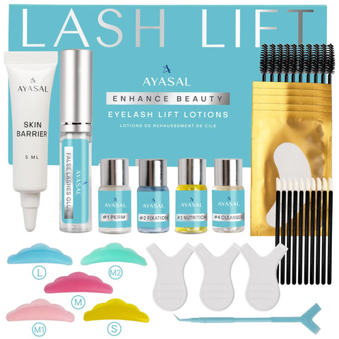 AYASAL Lash Lift Kit, 2023 Upgraded Eyelash Lift Kit, Eyelash Perm Kit, Professional Semi-Permanent Eyelash Kit, Lasting for 6 Weeks, Suitable for Salon & Home Use