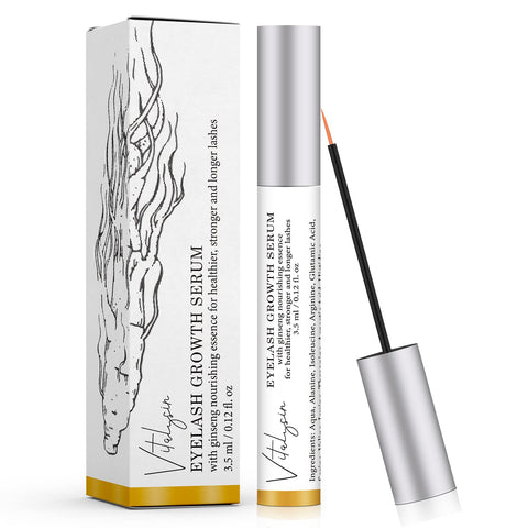 Vitalysin Eyelash Growth Serum - Eyebrow Enhancer - Premium Lash Boost Serum - Natural Ingredients - 0.12OZ/3.5ML (GOLD)