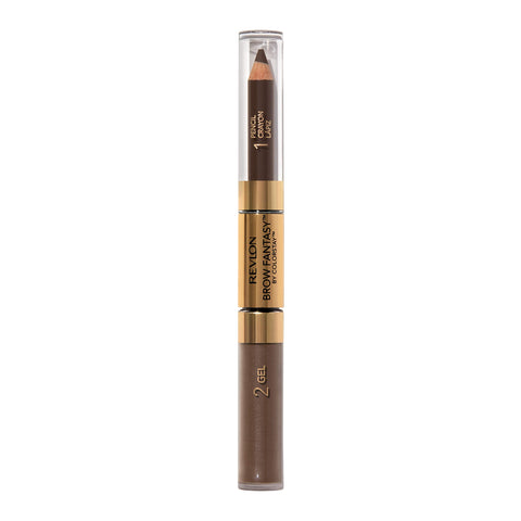 Revlon Eyebrow Gel & Pencil, ColorStay Brow Fantasy 2-in-1 Eye Makeup, Longwearing with Precision Tip, 106 Dark Brown, 0.04 Oz