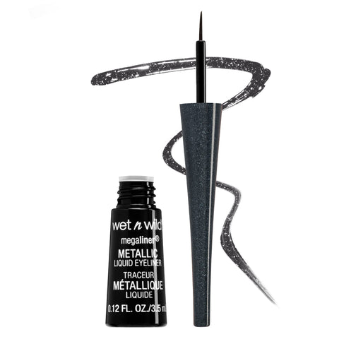 wet n wild MegaLiner Metallic Liquid Eyeliner Black Cosmic Black