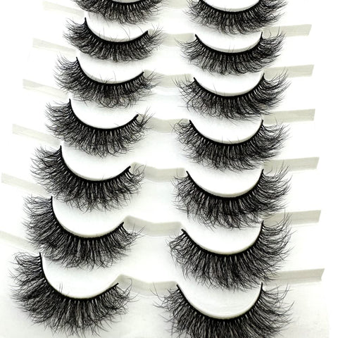 HBZGTLAD NEW 5Pair Fluffy Lashes 25mm 3d Mink Lashes Long Thick Natural False Eyelashes Lashes Vendors Makeup Mink Eyelashesa(7pairs-HY49)