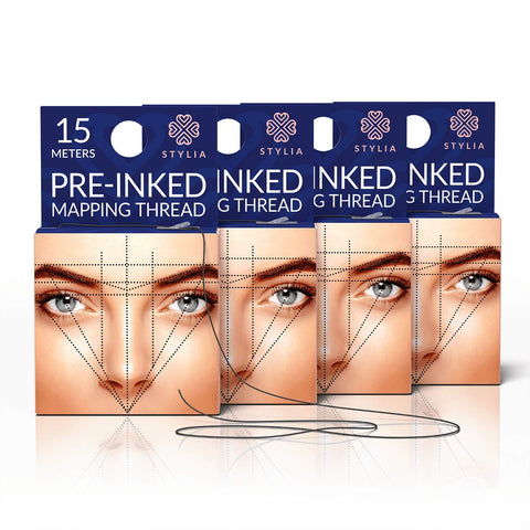 Microblading Supplies Pre-Inked Eyebrow Mapping String - 60 Meters - Ultra-Thin, Mess-Free Thread, Create a Crisp, Spot-on Brow Map Every Time - Hypoallergenic, Cosmetic Grade For Permanent Makeup