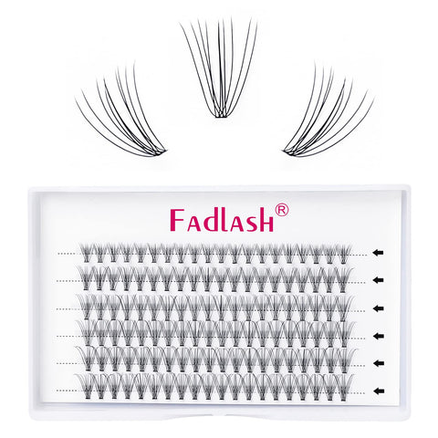 Lash Clusters Extensions 10D 20D 30D 40D Individual Cluster Lashes Black Mink DIY Eyelash Extensions at home C D Curl Professional Makeup (10D-0.07-C, 10mm)