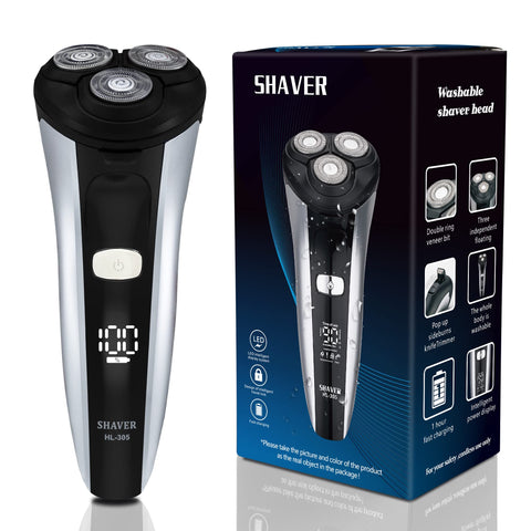 Electric Shavers for Men, SIWIEY 4D Rechargeable Electric Razor with Pop-up Beard Trimmer, Travel Lock, LCD Display, Wet & Dry Use, USB Charger Cordless Mens Electric Shaver…