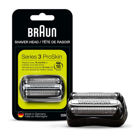 Braun Series 3 32B Foil & Cutter Replacement Head, Compatible with Models 3000s, 3010s, 3040s, 3050cc, 3070cc, 3080s, 3090cc (Packaging May Vary)