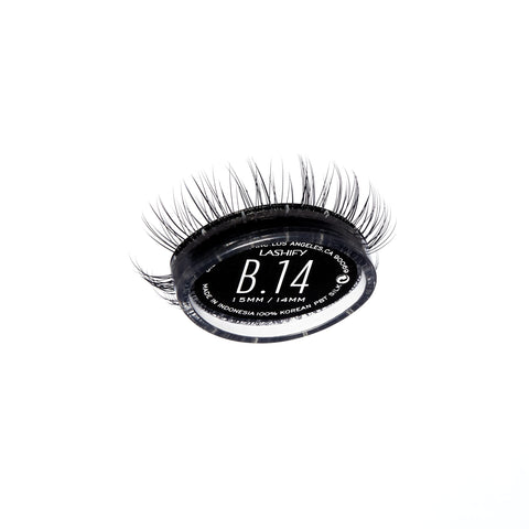 Lashify Bold 14mm Gossamer DIY Eyelash Extensions Refill, Black, Easy False Eyelashes for a Natural Look