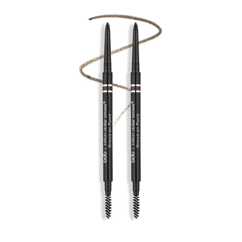 Billion Dollar Brows On Point Waterproof Micro Eyebrow Pencil | Self-Sharpening Tip | Create Hair-like Strokes | Vegan & Cruelty-Free | Natural Blendable Lines