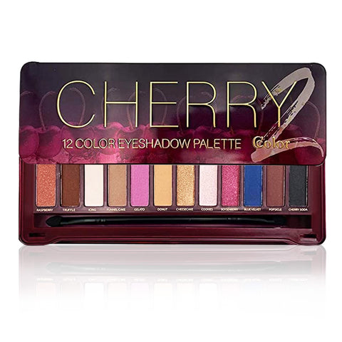 Ccolor Cosmetics - Cherry 2 12 Color Eyeshadow Palette Makeup Highly Pigmented Eye Shadow Makeup Eyeshadow Palette