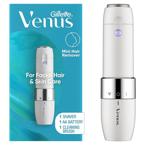 Gillette Venus Mini Facial Hair Remover for Women Face, Portable Electric Shaver, Face Shaver, Electric Razor, Face Hair Removal for Women, Dermaplaning Tool, Face Razors for Women, Trimmer for Women