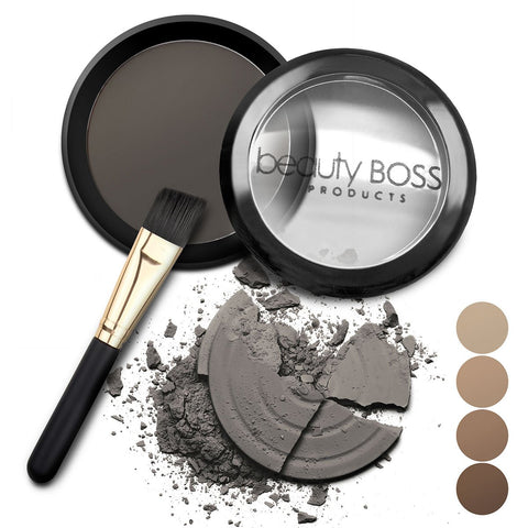 Water Resistant Eyebrow Powder Soft Black - Buildable All-Day Brow Makeup Goes on Seamlessly for Natural, Long Lasting Definition. Easy to Apply Brow Powder Adds Rich, Warm Color