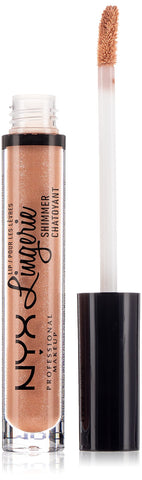 NYX PROFESSIONAL MAKEUP Lip Lingerie Shimmer, Lip Gloss - Sable (Mid-Tone Beige)
