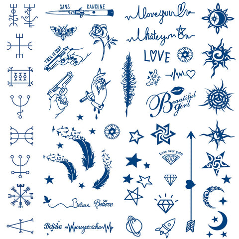 Aresvns Semi-Permanent Tattoos for Women & Kids,Realistic Temporary Tattoos Waterproof and Long-Lasting,2 Weeks Tattoos,Lifelike Fake Tattoo Stickers