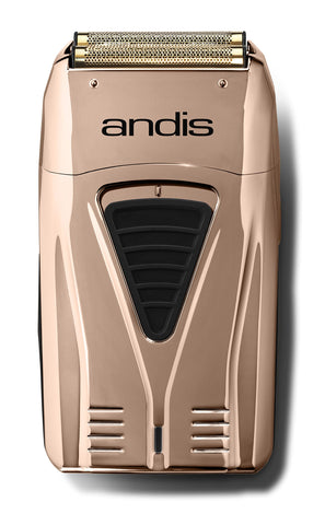 Andis 17220 Pro Foil Lithium Plus Titanium Foil Shaver, Cord/Cordless - Professional Turbocharged Cordless Men’s Shaver with USB Charger - Copper