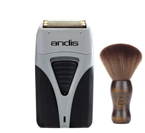 Andis Professional Cordless Profoil Lithium Plus Titanium Foil Shaver (17200) - Bundled with KEPSE Neck Duster
