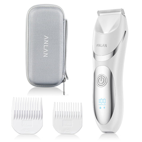 ANLAN Body Hair Trimmer Women,Bikini Trimmer for Women,Painless Shaver for Face, Legs and Underarm, Portable Wet and Dry Cordless Lady Hair Remover,Body Groomer for Women & Men, IP7X Waterproof