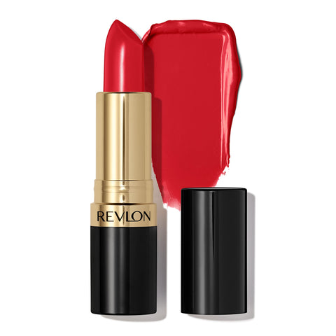 Revlon Super Lustrous Lipstick with Vitamin E and Avocado Oil, Cream Lipstick in Red, 740 Certainly Red, 0.15 oz