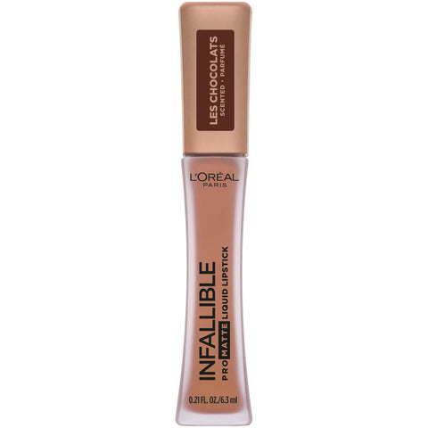 L'Oreal Paris Cosmetics Infallible Pro Matte Les Chocolats Scented Liquid Lipstick, Sweet Tooth, 0.21 Fluid Ounce