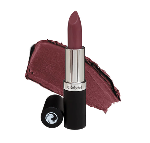 Gabriel Cosmetics Lipstick (Clay - Light Brown Plum/Cool Crème), Natural, Paraben Free, Vegan, Gluten-free,Cruelty-free, Non GMO, High performance and long lasting, Infused with Jojoba Seed Oil and Aloe, 0.13 oz.