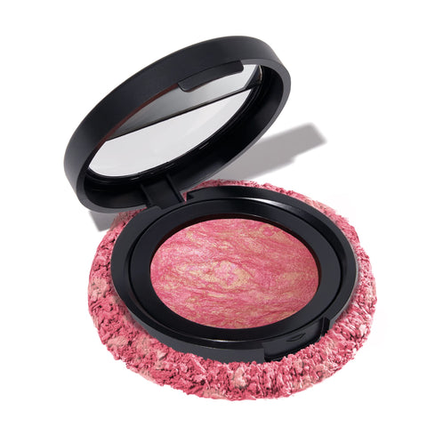 LAURA GELLER NEW YORK Dermatologist Approved - Baked Blush-n-Brighten Marbleized Blush- Sunlit Rose Creamy Lightweight Satin Finish