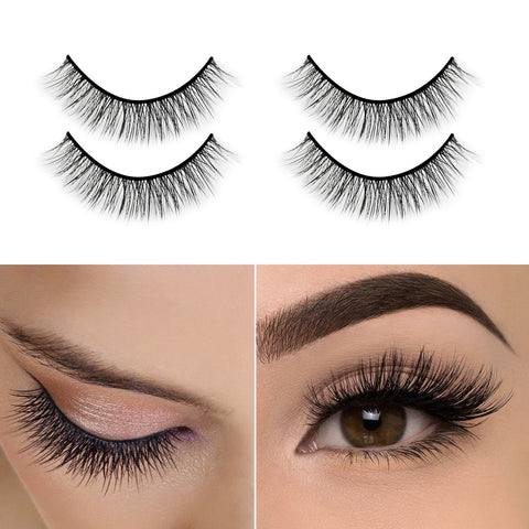 Self-Adhesive Eyelashes No Glue Involved Fake Lashes Extensions Reusable for Makeup Nature, Long and Soft Mink Eyelashes