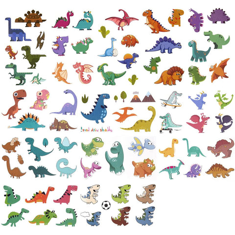 SAVITA Temporary Tattoos for Kids Boys Girls, 150+ Pcs(26 Sheets) Waterproof Tattoo Stickers for Dinosaur Theme Birthday Party Favors