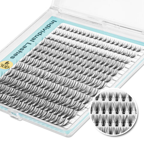 30D Lash Clusters, 240pcs Individual Lashes Extensions 30D Volume Cluster Lashes, 8-14mm Mix Lengths 30 Roots C Curl 0.07mm Thickness eyelash Individual Cluster Lashes and Apply Under your Lashes (30D 8-14mm Mix)