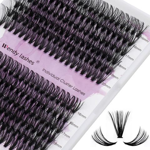 40/50D Cluster Lashes Individual Lash Clusters 16-20mm Mixed Length C/D Curl Eyelash Light DIY Lash Clusters Thin Band Eyelash Soft Lashes that Look Like Eyelash Extensions(40/50D-C,16-20mm Mixed)